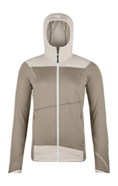 Sweatjacke Ortovox Fleece Light Hoody Damen Grey Sand