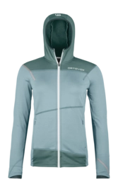 Sweatjacke Ortovox Fleece Light Hoody Damen Glacier Grey