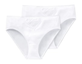 Sous-Vêtement Schiesser Women 145240 Coton Essentiels White (Lot de 2)