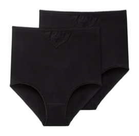 Sous-Vêtement Schiesser Women 145241 Coton Essentiels Black (Lot de 2)