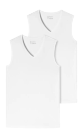 Débardeur Schiesser Men  173981 95/5 White(Lot de 2)