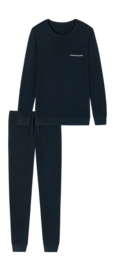 Pyjama Schiesser 179295 Fine Interlock Herren Dark Blue