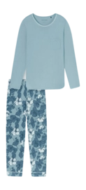 Pyjama Schiesser 181237 Comfort Nightwear Damen Mineral