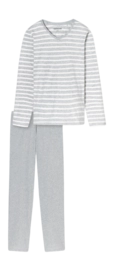 Pyjama Schiesser 181756 Casual Essentials Damen Silver Grey Melange