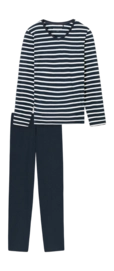 Pyjama Schiesser 181756 Casual Essentials Damen Night Blue