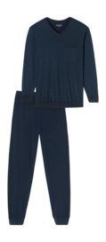 Pyjama Schiesser 182194 Comfort Essentials Herren Night Blue