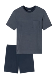 Pyjama Schiesser 182195 Comfort Essentials Herren Night Blue