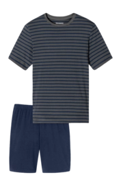 Pyjama Schiesser 182198 Casual Essentials Herren Anthracite