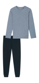 Pyjama Schiesser 182514 Casual Essentials Herren Night Blue