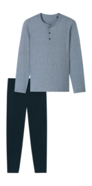Pyjama Schiesser 182515 Casual Essentials Herren Night Blue