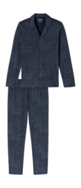Pyjama Schiesser 182656 Fine Interlock Herren Graphite