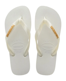 Slipper Havaianas Women Top Logo Metallic White