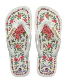 Tongs Havaianas Unisexe Top Farm Beleza White