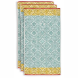 Handdoek Pip Studio Jacquard Check Light Blue (Set van 3)