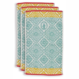 Gastendoek Pip Studio Jacquard Check Light Blue (Set van 3)