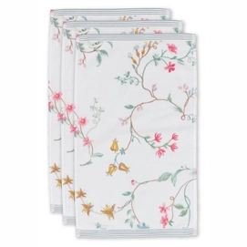 Gastendoek Pip Studio Les Fleurs White (Set van 3)