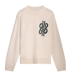 Sweater Filling Pieces Men Knit Knot Antique White