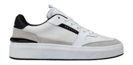 Cruyff Footwear Endorsed Tennis Soft Tumbled Leather/Suede White/Lt. Grey
