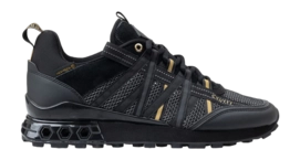 Cruyff Footwear Fearia Hex Tech Titanium Mesh Black/Dull Gold