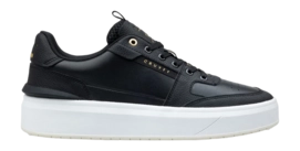 Cruyff Footwear Endorsed Tennis Soft Leather/Tumbled Black/Gold