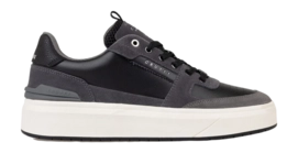 Cruyff Footwear Endorsed Tennis Soft Leather/Suede Black/Asphalt Grey