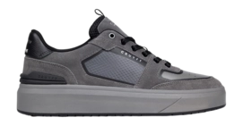Cruyff Footwear Endorsed Tech Soft Leather/Ripstop Mid Grey