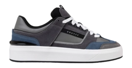 Cruyff Footwear Kickturn Soft Leather/Suede Mid Grey/Blue