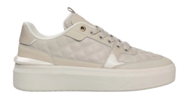 Cruyff Footwear Endorsed Tennis Quilted soft leather Crème