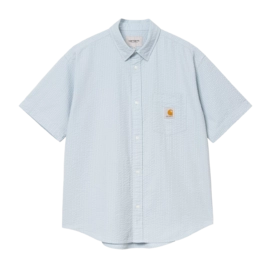 Shirt Carhartt WIP S/S Toland Unisex Stripe Blue Fog