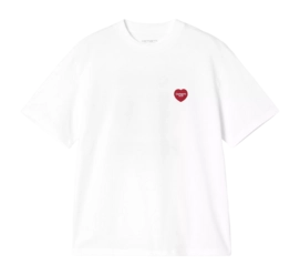 T-Shirt Carhartt WIP S/S Heart II Hartt Damen White
