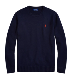 Pull Ralph Lauren Homme Cotton Crewneck Hunter Navy