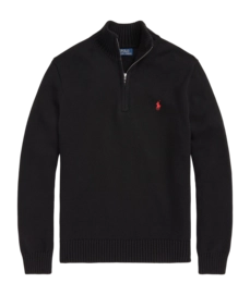 Pullover Ralph Lauren Cotton Quarter Herren Polo Black