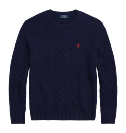Pullover Ralph Lauren Cable Knit Wool Cashmere Herren Hunter Navy