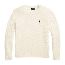 Pullover Ralph Lauren Cable Knit Wool Cashmere Herren Andover Cream