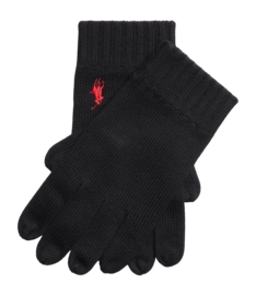 Handschuhe Ralph Lauren Signature Pony Wool Herren Polo Black