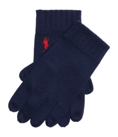 Gants Ralph Lauren Homme Signature Pony Wool Hunter Navy