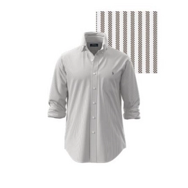 Shirt Ralph Lauren Men Striped Oxford Shirt Pale Russet White