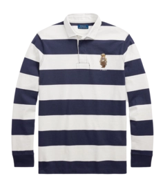 Langarmshirt Ralph Lauren Classic Fit Polo Bear Rugby Herren White / Blue