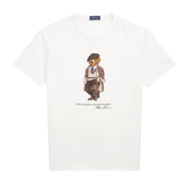 T-Shirt Ralph Lauren Polo Bear Jersey Deckwash Herren White Bear