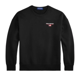 Sweater Ralph Lauren Relaxed Fit Polo Sport Fleece Herren Polo Black White