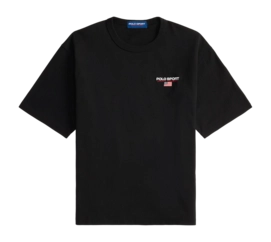 T-Shirt Ralph Lauren Relaxed Fit Polo Sport Jersey Herren Black