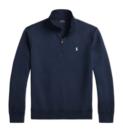 Pullover Ralph Lauren Double Knit Quarter Zip Sweater Herren Aviator Navy