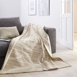 Jacquard Decke Ibena Solare Futura Bow Beige