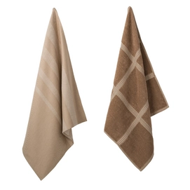 Geschirrtuch Elias Square Brown (2er Set)