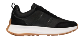 Baskets FitFlop Femme F-Mode Flow Suede Mix Flatform Sneakers Black