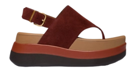FitFlop Women F-Mode Stack Suede Back-Strap Toe-Post Sandals Chocolat