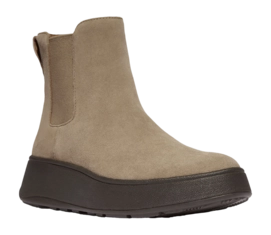FitFlop Women F-Mode Suede Flatform Chelsea Boots Taupe
