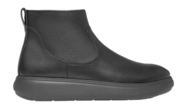 FitFlop Women IQ-Comff Leather Zip Ankle Boots All Black