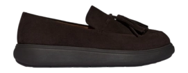 Loafers FitFlop IQ-Comff Tassel Suede Loafers Damen Chocolate Brown