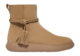 FitFlop Women IQ-Comff Tassel Suede Short Boots Camel